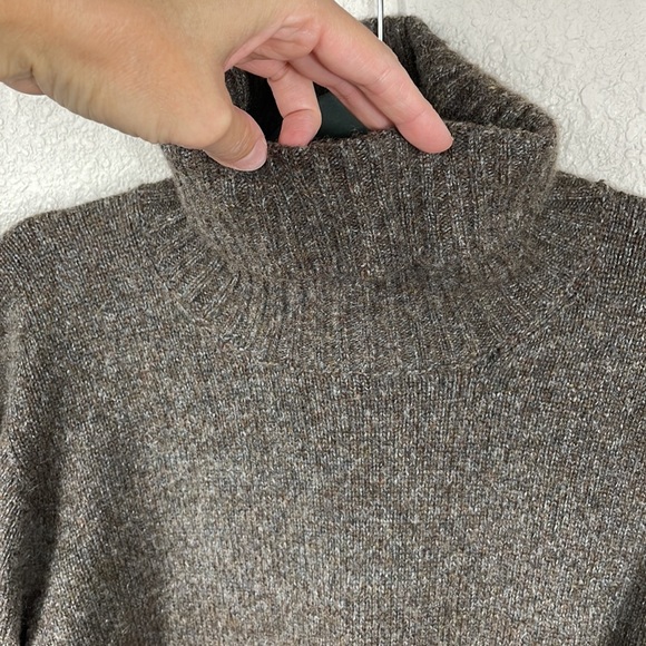 SOLD - Loro Piana Cashmere Turtleneck Sweater Marled Brown Knit Mens Sz 48 Small - Picture 2 of 13
